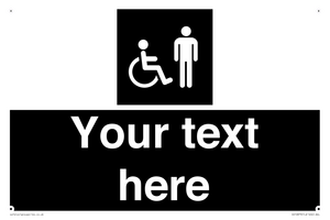 Custom information: black panel disabled and male